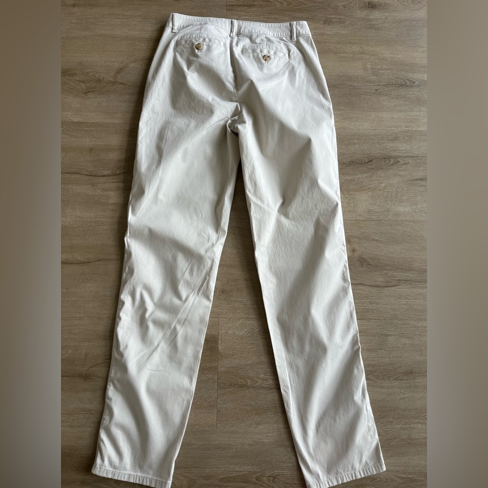 J. Jill Cream Live In Chino Straight Leg Pants SZ 6 Tall - Picture 7 of 8